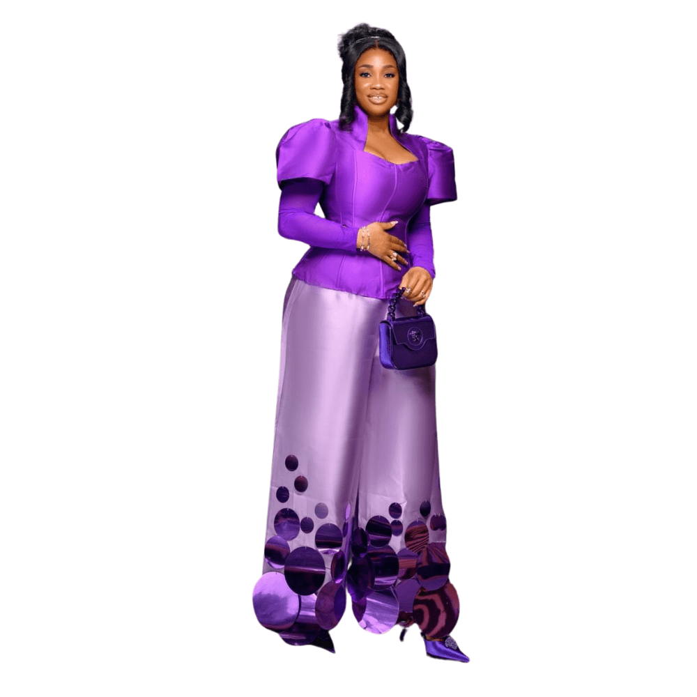 Abeke top X Adunni Pants - Lilac - IMAD EDUSO
