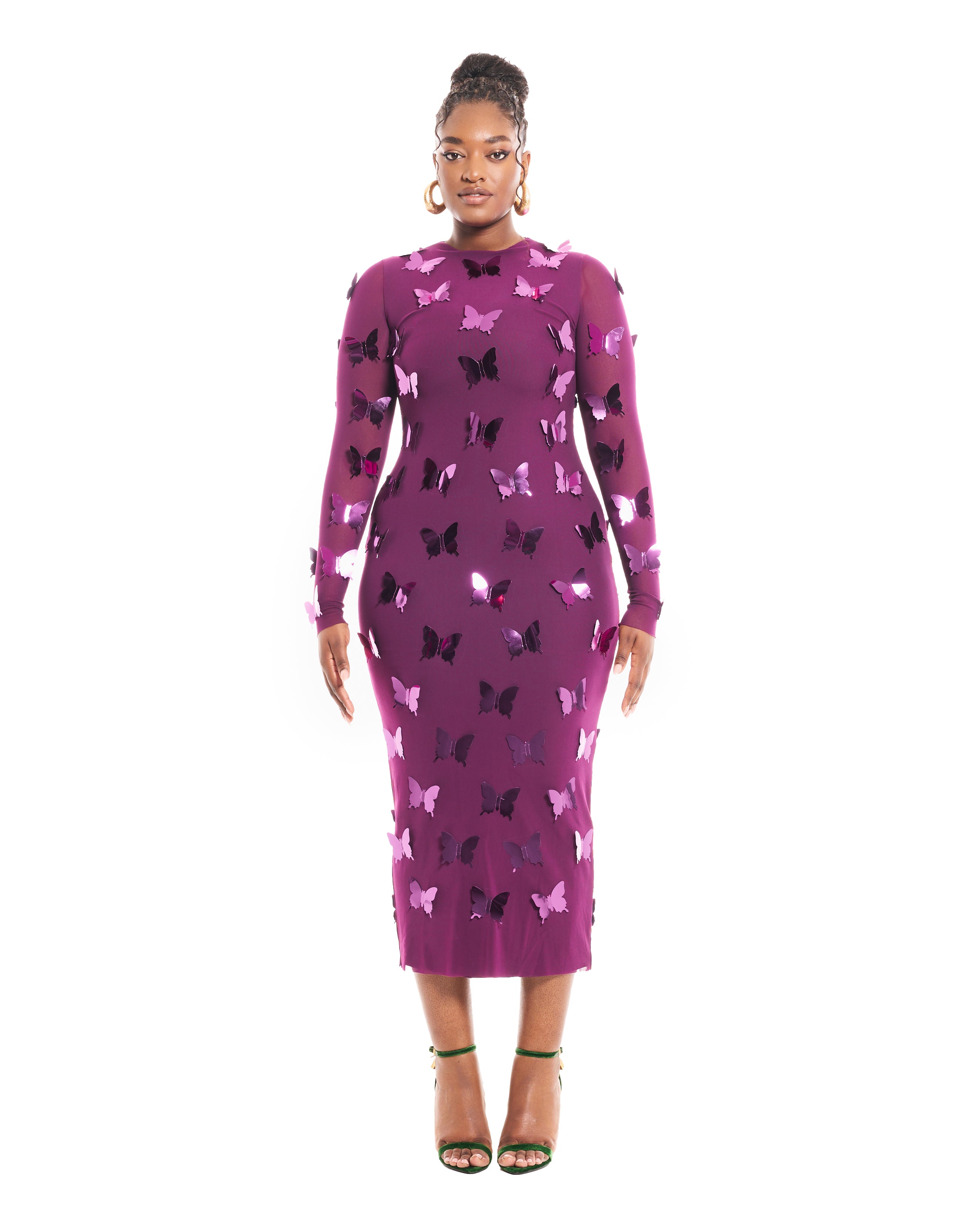 Tiana Midi Dress UK 14/ US 10 / Plum