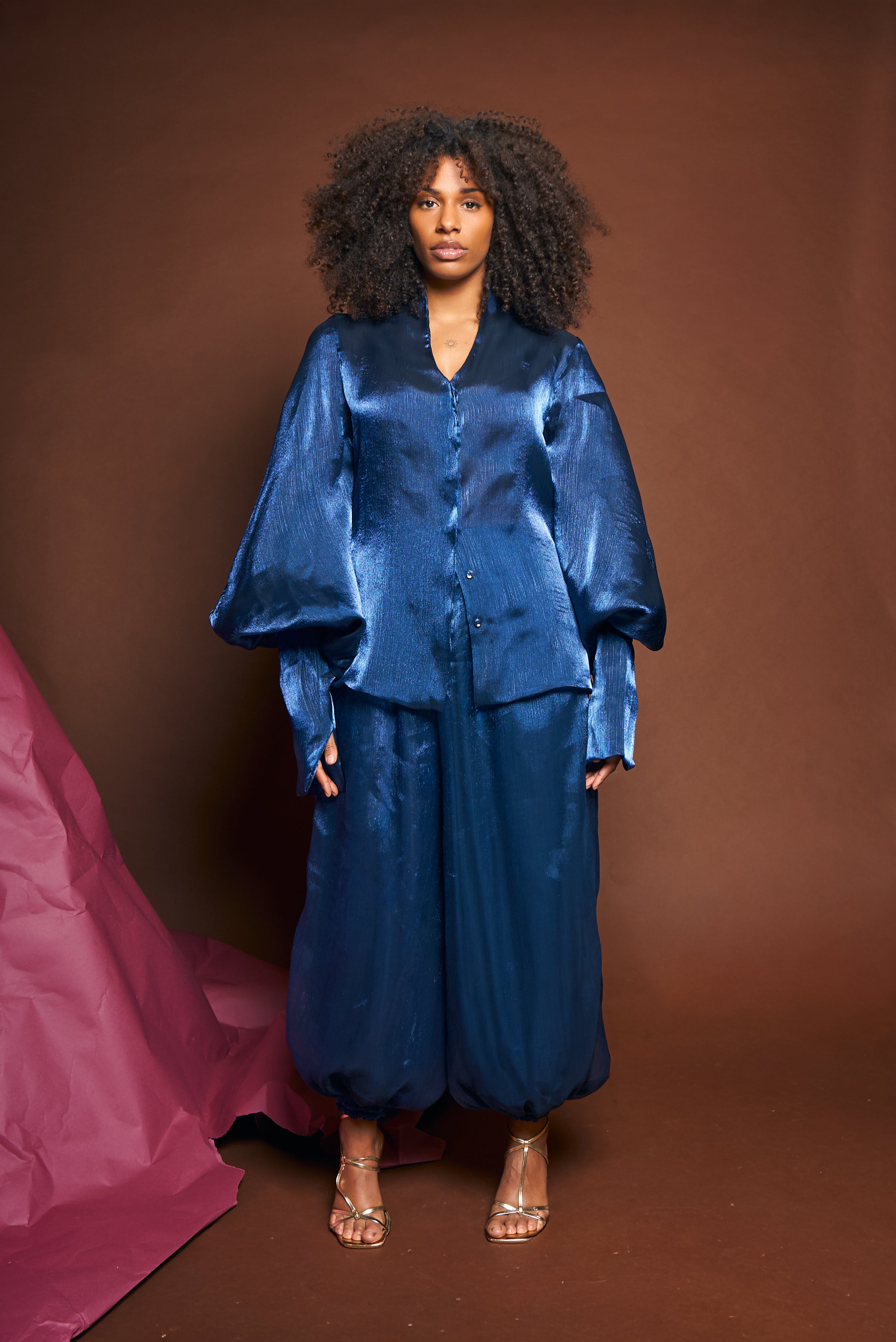 Adunni Top- Midnight Blue