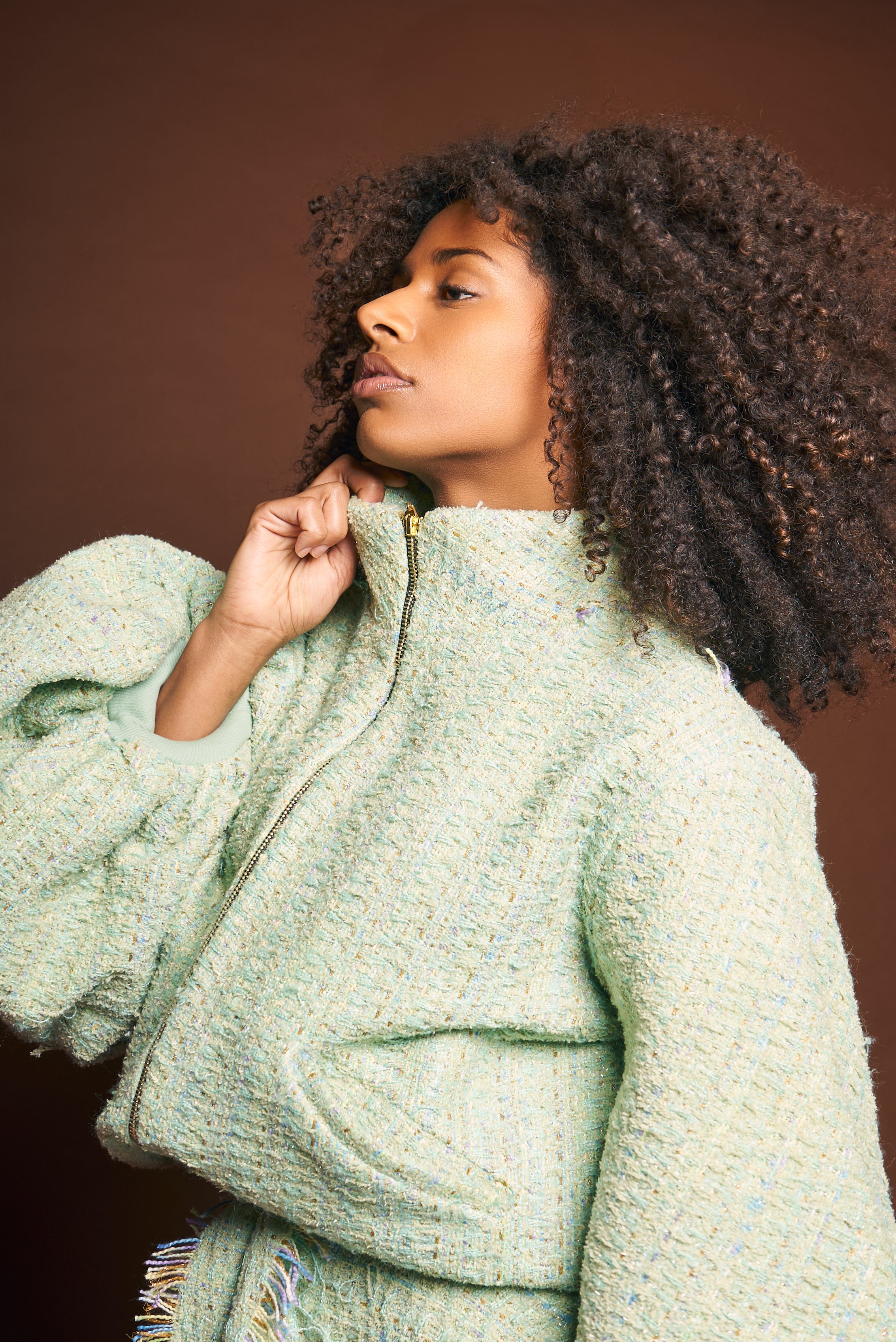 Jos Bomber Jacket- Mint green – IMAD EDUSO