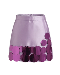 Lilac Adunni Sequin Skort for girls with oversized sequin embellishments by Imad Eduso Kids