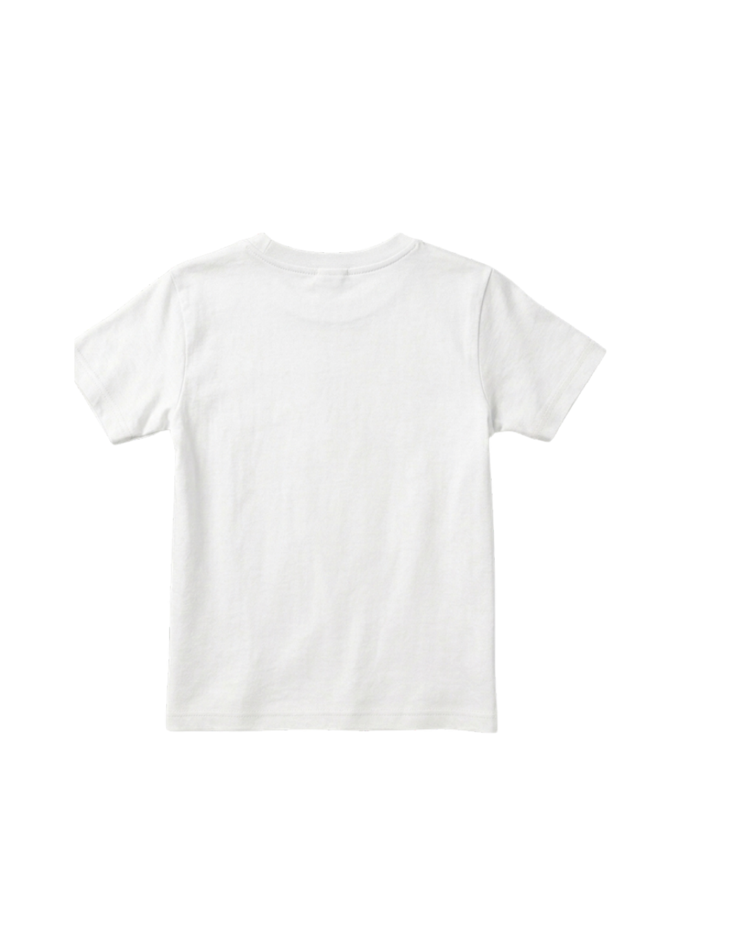 White Bàtá Tee for girls with brown drum graphic print and crew neckline by Imad Eduso Kids
