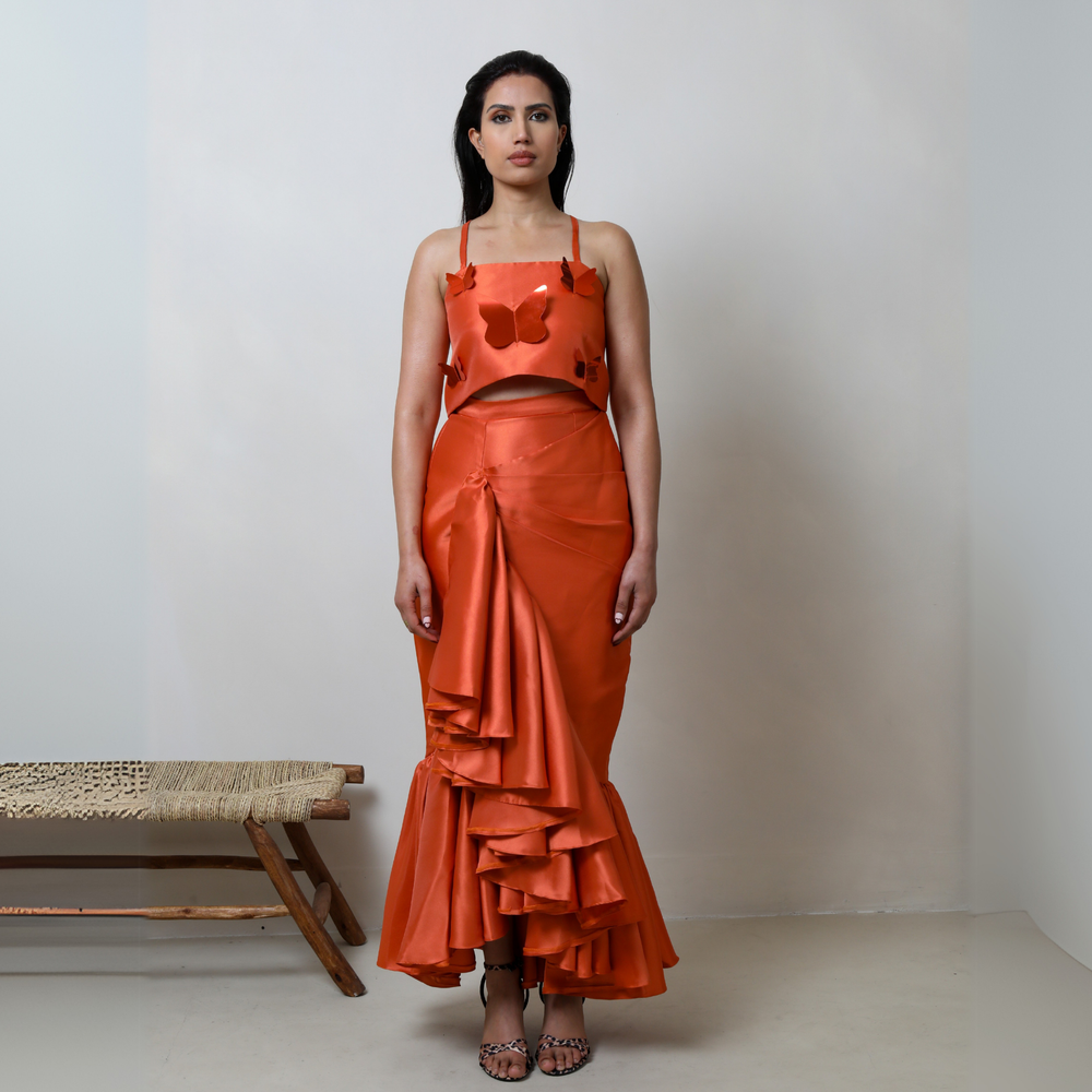 Fay Crop Top Orange - IMAD EDUSO