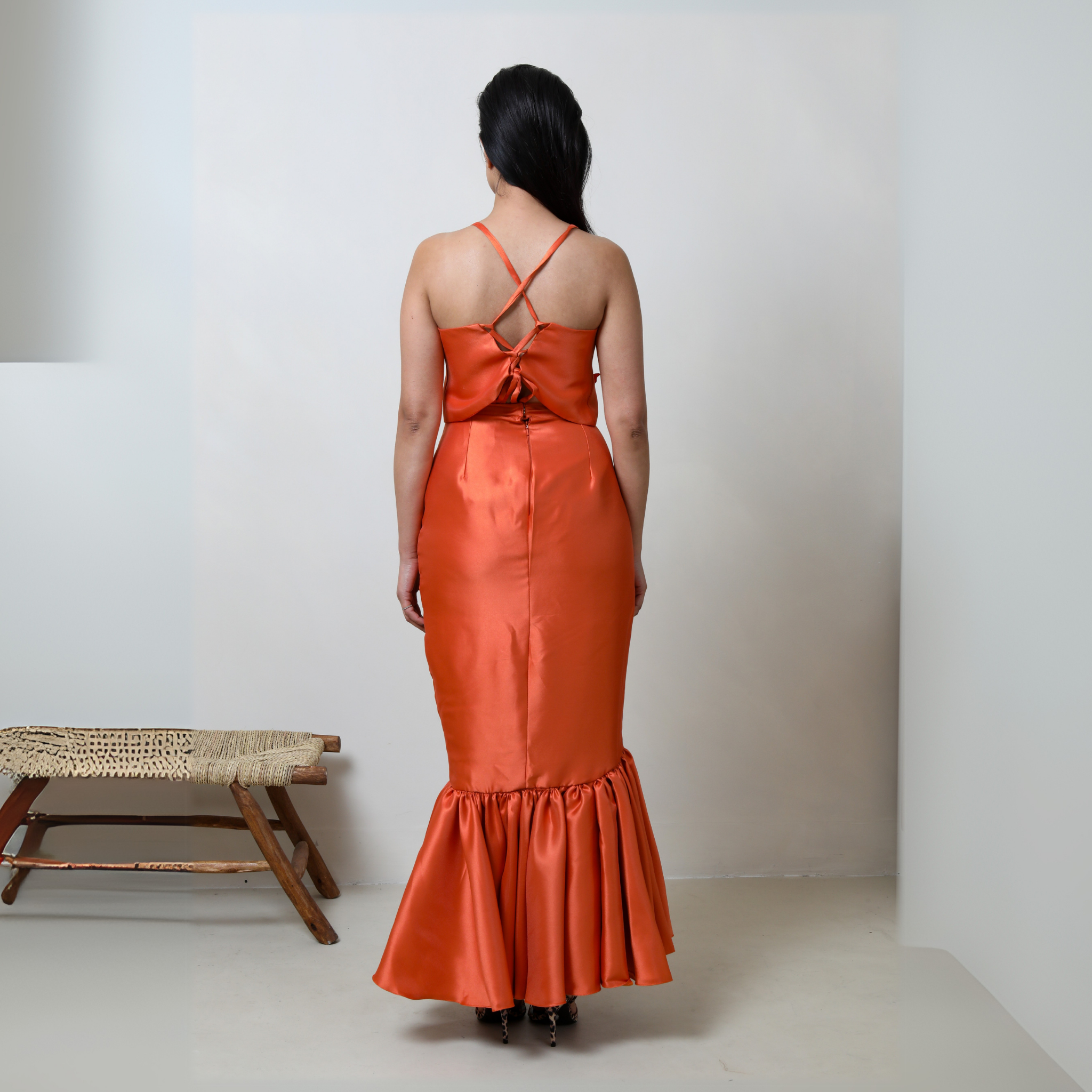 Fay Crop Top Orange - IMAD EDUSO