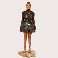 Gaia Lace Body Suit - Embellished - IMAD EDUSO