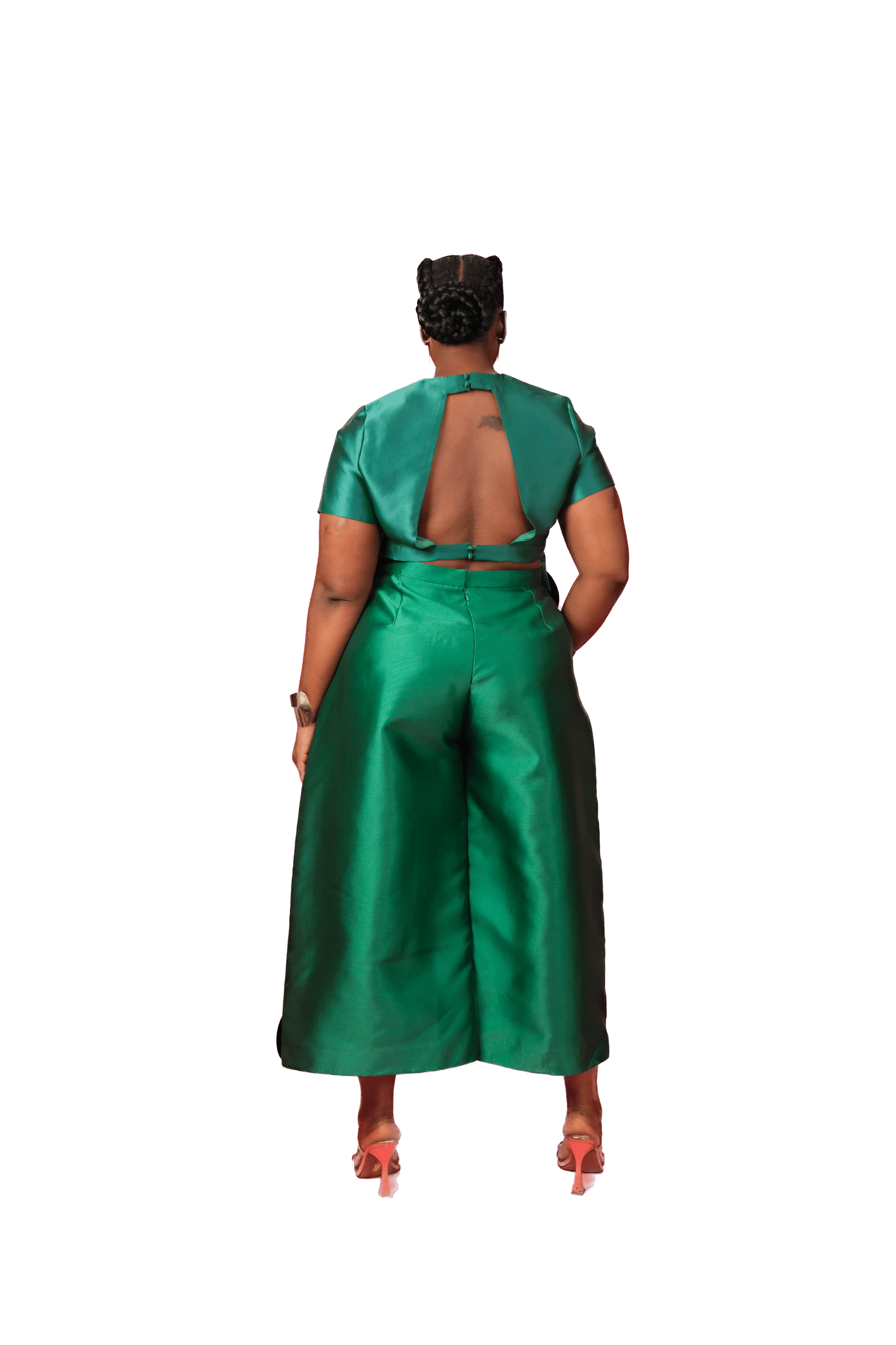 Adunni Pants X Abeni Top-Green - IMAD EDUSO