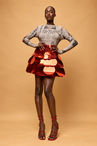 Ikoyi Skirt Orange - IMAD EDUSO