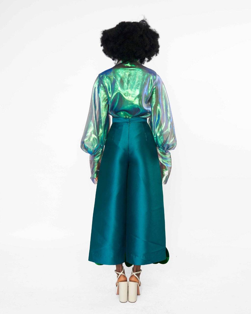 The Adunni Top - Iridescent Green - IMAD EDUSO