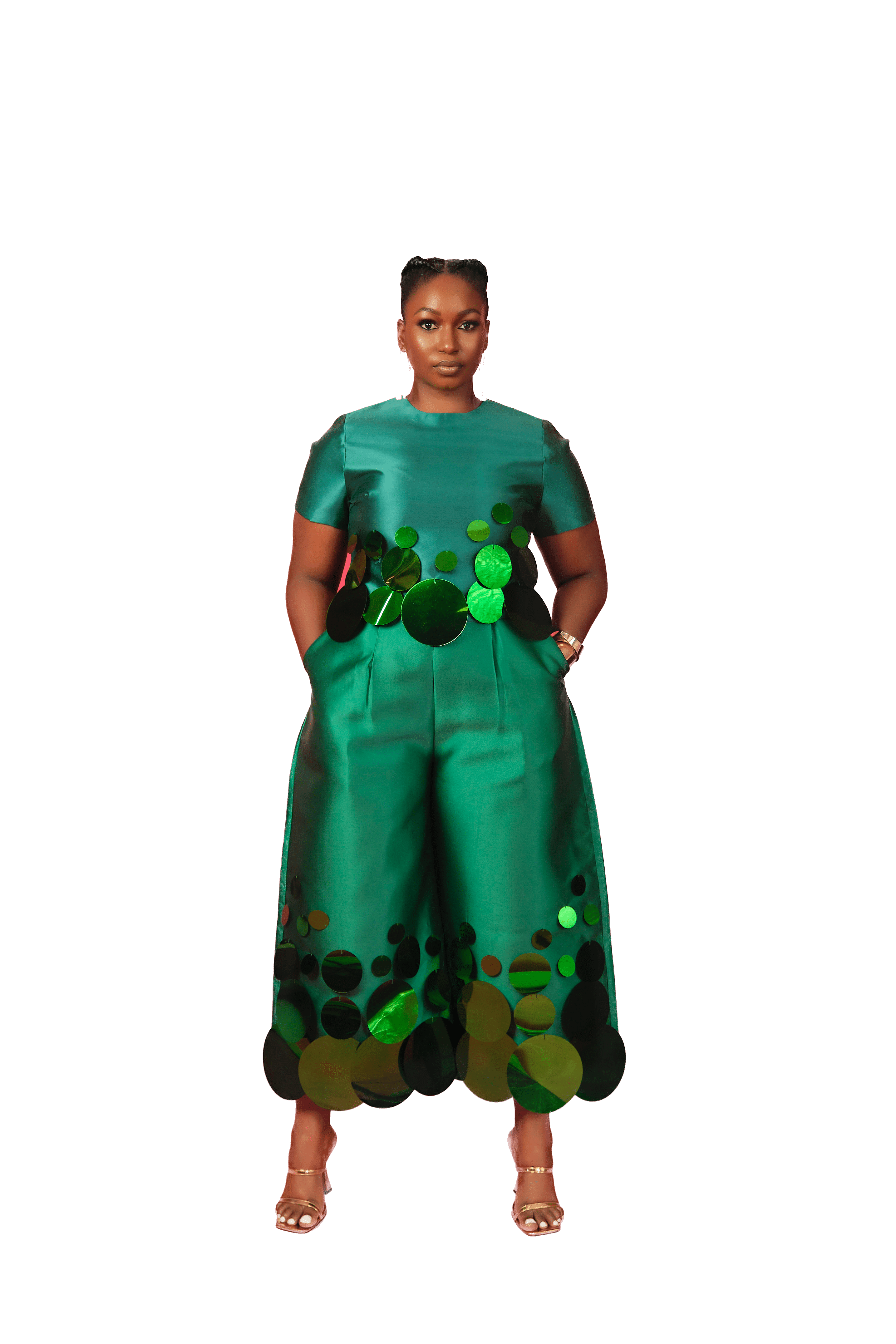 Adunni Pants X Abeni Top-Green - IMAD EDUSO